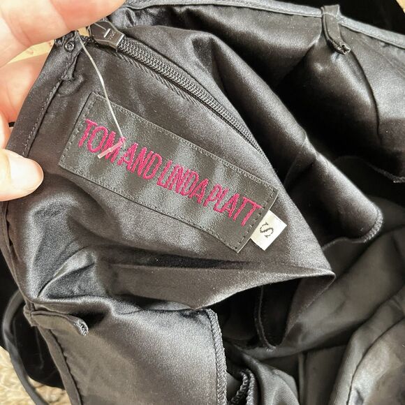 New VTG Black Formal Dress Elegant Wedding Evening Sexy SZ S Tom and Linda Platt - Picture 6 of 12